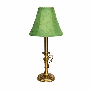 Vintage Brass Candlestick Lamp Base Scroll Detail Traditional Regency